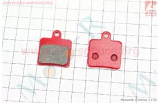 Гальмівні колодки диск. гальмо до-кт (Hope Mini, GIANT DA3,DA5), червоні YL-1031