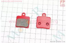 Гальмівні колодки диск. гальмо до-кт (Hope Mini, GIANT DA3,DA5), червоні YL-1031