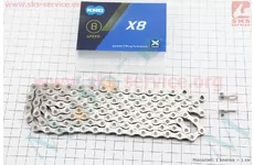 Ланцюг приводний 1/2х3/32х116L на 8 швидкостей, сріблястий X8