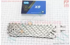 Ланцюг приводний 1/2х3/32х116L на 8 швидкостей, сріблястий X8