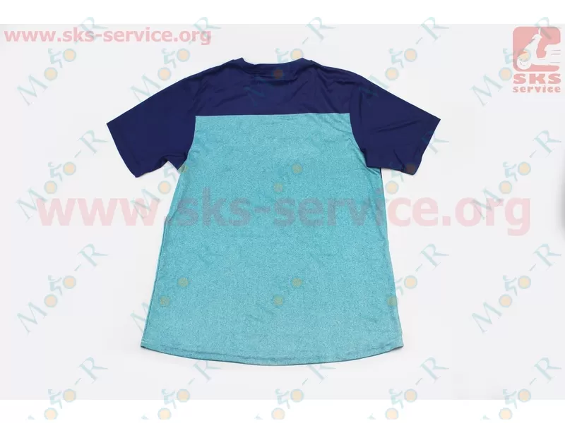Фото 3 - Футболка (Джерси) для мужчин M - (Polyester 100%), короткие рукава, свободный крой, сине-бирюзовый, НЕ оригинал