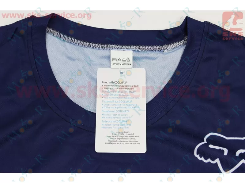 Фото 4 - Футболка (Джерси) для мужчин M - (Polyester 100%), короткие рукава, свободный крой, сине-бирюзовый, НЕ оригинал