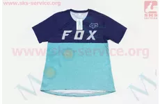 Футболка (Джерсі) для чоловіків M - (Polyester 100%), короткі рукави, вільний крій, синьо-бірюзовий, НЕ оригінал