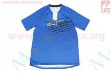 Футболка (Джерсі) для чоловіків M - (Polyester 100%), короткі рукави, вільний крій, синьо-чорна, НЕ оригінал