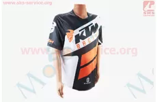 Футболка (Джерсі) для чоловіків M - (Polyester 100%), короткі рукави, вільний крій, чорно-біло-жовтогаряча, НЕ оригінал