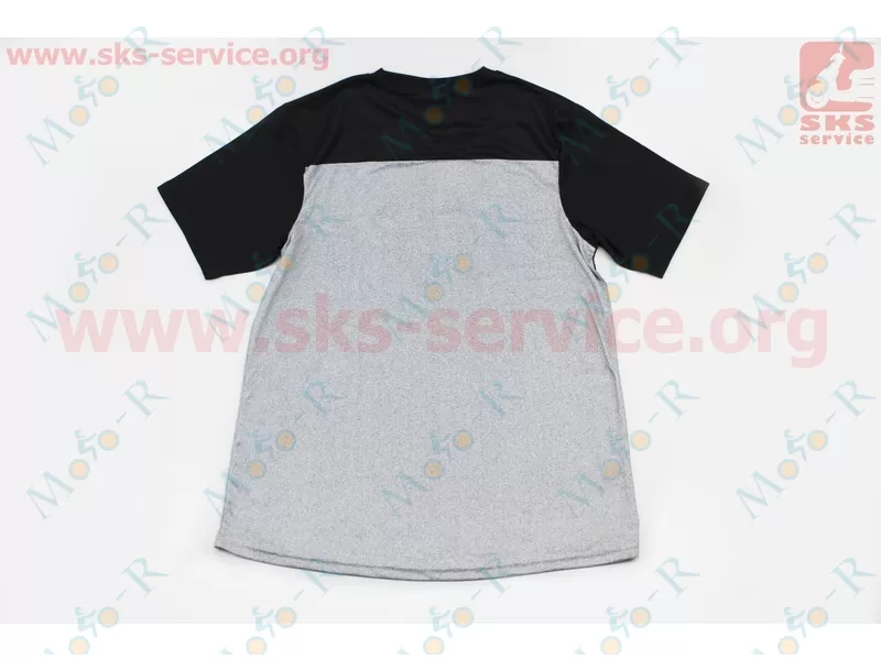 Фото 3 - Футболка (Джерси) для мужчин M - (Polyester 100%), короткие рукава, свободный крой, черно-серая, НЕ оригинал
