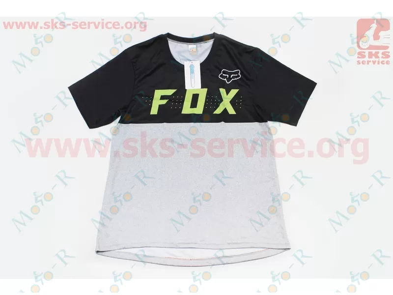 Фото 2 - Футболка (Джерси) для мужчин M - (Polyester 100%), короткие рукава, свободный крой, черно-серая, НЕ оригинал