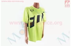 Футболка (Джерсі) для чоловіків L - (Polyester 100%), короткі рукави, вільний крій, салатово-чорна, НЕ оригінал, тип 2