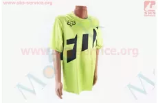 Футболка (Джерсі) для чоловіків L - (Polyester 100%), короткі рукави, вільний крій, салатово-чорна, НЕ оригінал, тип 2
