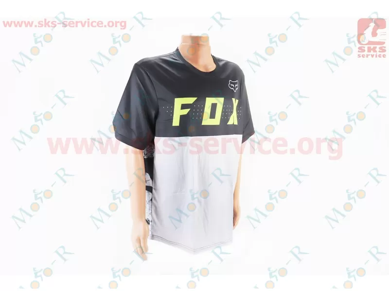 Фото 2 - Футболка (Джерси) для мужчин L - (Polyester 100%), короткие рукава, свободный крой, черно-серая, НЕ оригинал, тип 2