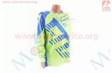 Футболка (Джерсі) для чоловіків M - (Polyester 100%), довгі рукави, вільний крій, салатово-синя, НЕ оригінал