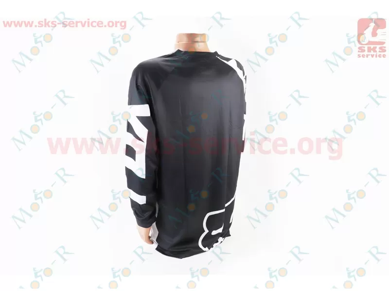 Фото 3 - Футболка (Джерси) для мужчин L - (Polyester 100%), длинные рукава, свободный крой, бело-черная, НЕ оригинал