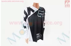 Футболка (Джерсі) для чоловіків L - (Polyester 100%), довгі рукави, вільний крій, біло-чорна, НЕ оригінал