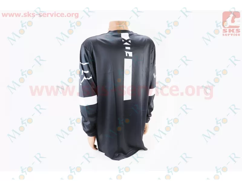 Фото 3 - Футболка (Джерси) для мужчин L - (Polyester 100%), длинные рукава, свободный крой, черно-белая, НЕ оригинал