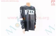 Футболка (Джерсі) для чоловіків L - (Polyester 100%), довгі рукави, вільний крій, чорно-біла, НЕ оригінал
