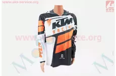 Футболка (Джерсі) для чоловіків L - (Polyester 100%), довгі рукави, вільний крій, чорно-жовто-біла, НЕ оригінал