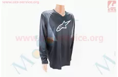 Футболка (Джерсі) для чоловіків L - (Polyester 100%), довгі рукави, вільний крій, чорно-сіра, НЕ оригінал