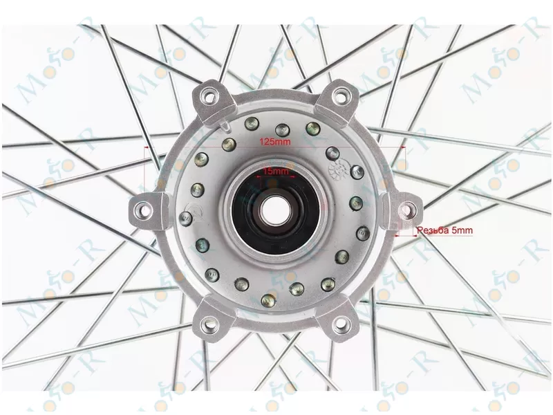 Фото 5 - Колесо переднє спицьоване X-CROSS 250GY-7 1,4-21 (вісь 15мм)