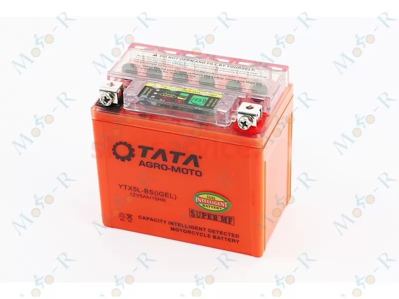 Фото 2 - Аккумулятор 12V5Ah UTX5L-BS GEL (L113*W70*H107mm), с ИНДИКАТОРОМ  TATA