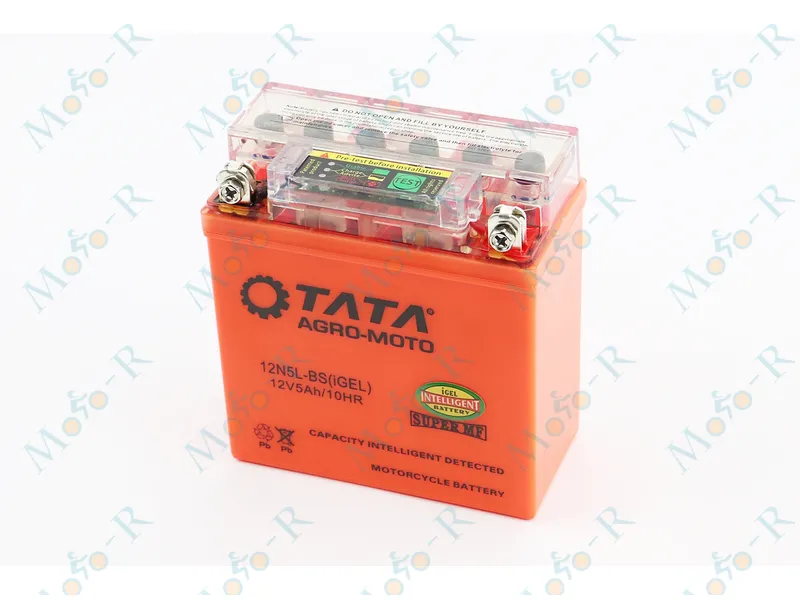 Фото 2 - Аккумулятор 12V5Ah 12N5L-BS GEL L120*W60*H130mm Viper Active с ИНДИКАТОРОМ TATA