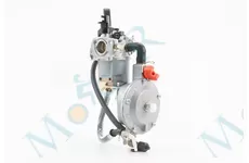 Газовий карбюратор LPG (пропан-бутан) для генераторів 1,6-3кВт (механізм важільний) з перемикачем та краном зливу
