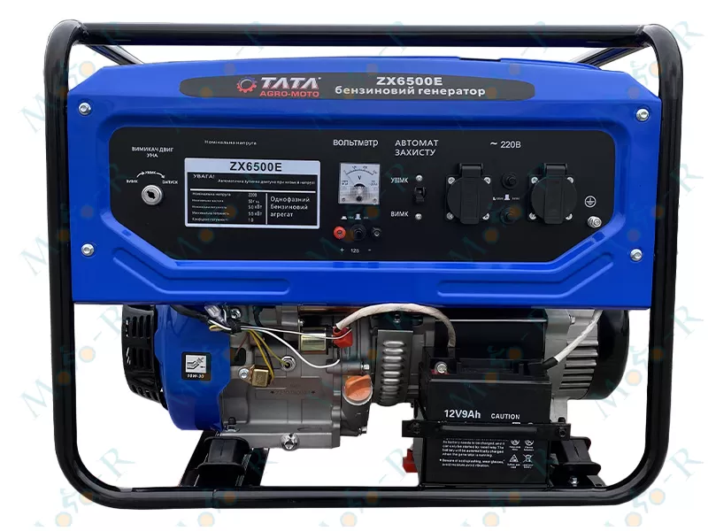 Фото 5 - Генератор бензиновый с электростартером TATA ZX6500E 5KW