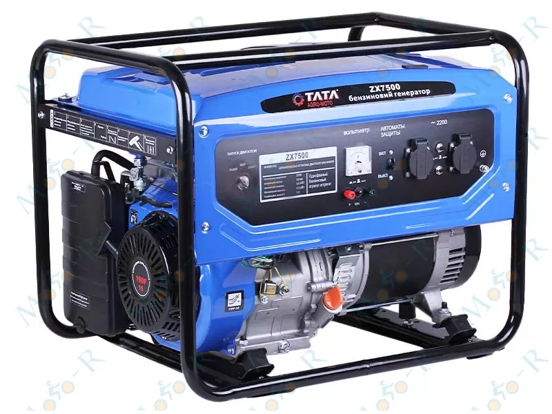 Фото 5 - Генератор бензиновый с электростартером TATA ZX7500E 6KW