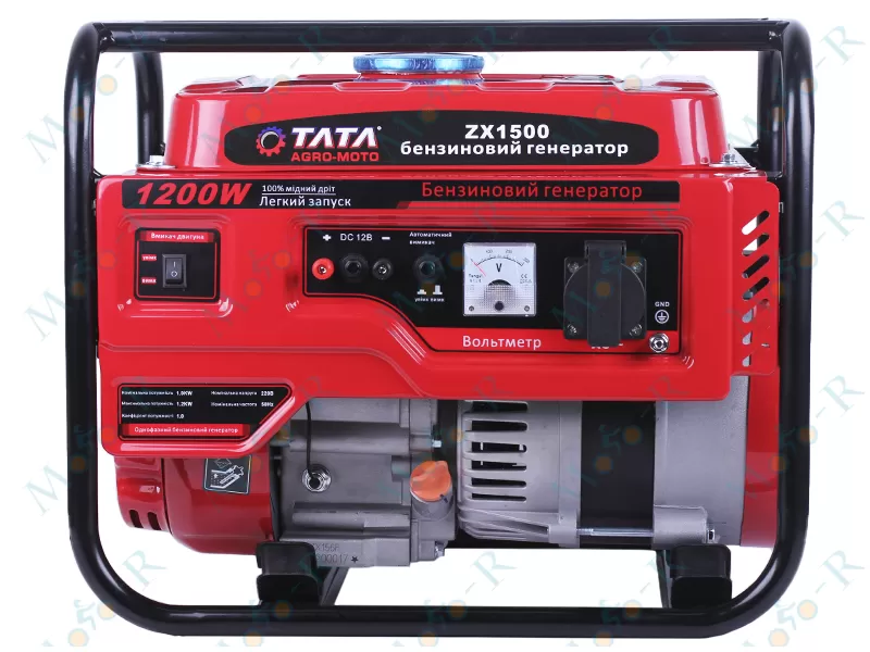 Фото 4 - Генератор бензиновий ТАТА ZX1500 1.2 KW