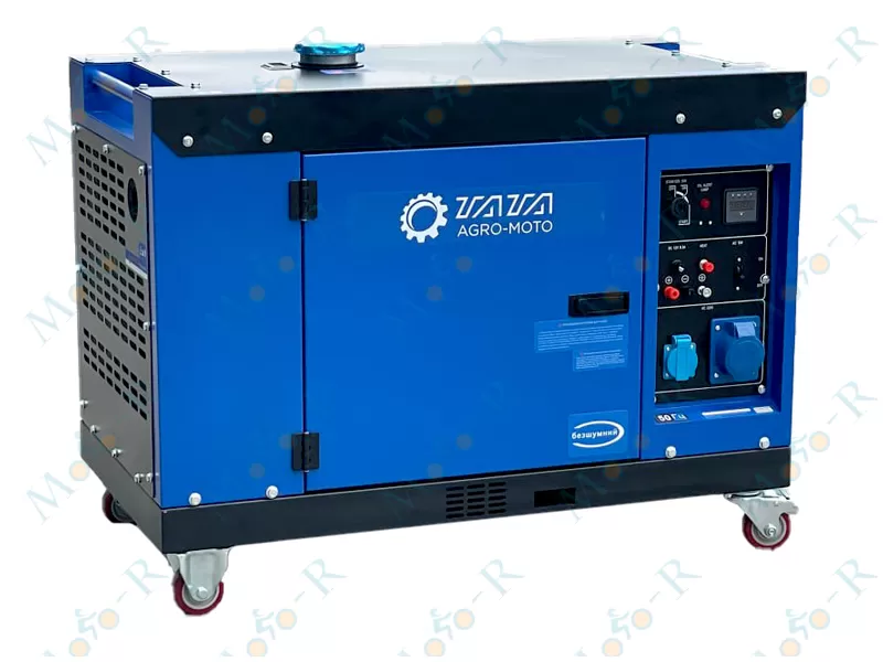 Фото 2 - Генератор дизель JM9000TD 6.0/6.5KW (однофазний+свічка розжарення) безшумний ТАТА
