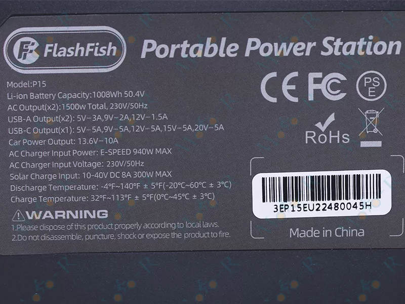 Фото 6 - Портативна зарядна станція FlashFish P15 280000mAh 1500W