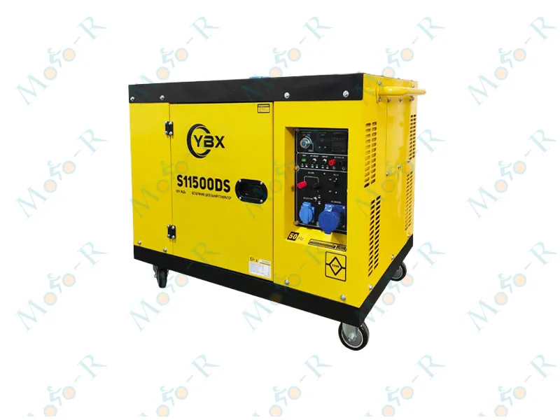 Фото 2 - Генератор дизель S11500DS 10KW (однофазный+свеча накала) бесшумный YBX