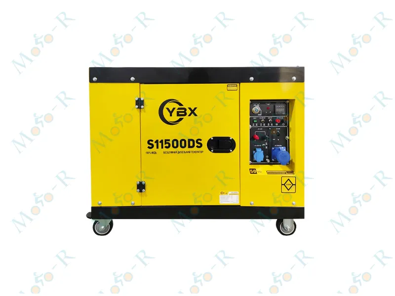 Фото 3 - Генератор дизель S11500DS 10KW (однофазный+свеча накала) бесшумный YBX