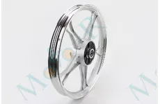 Диск задній литий Дельта/Альфа ТАТА 17*1,4 silver 3 кг, барабанне гальмо