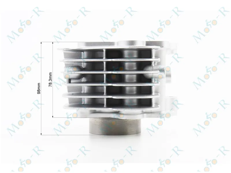 Фото 6 - Цилиндр к-кт (цпг) Delta/Alfa/Active 125сс-54мм (палец 14мм, высота цилиндра 78,3мм, высота поршня 39мм), с ухом JWBP