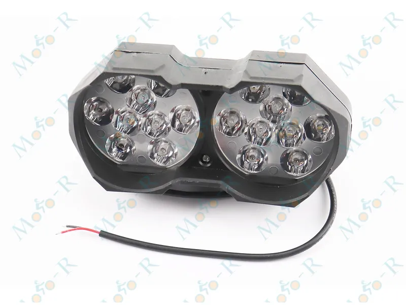 Фото 2 - Фара двойная дополнительная светодиодная влагозащитная - 18 LED, (146* 62mm) с креплением, тип 2
