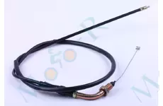 Трос газа L-1020 мм (верх резьба, низ трос) Дельта