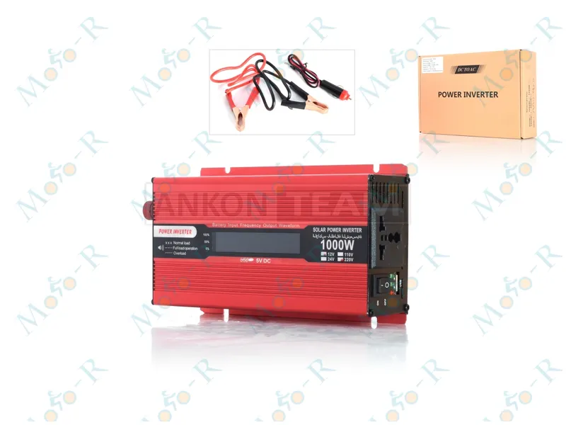 Фото 2 -  Інвертор AC/DC‑12V/220V, 1000/2000W, LCD екран, 1хUSB 2.1A, одна розетка #ATPI‑2