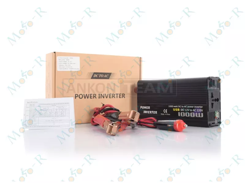 Фото 6 - Инвертор AC/DC‑12V/220V, 1000/2000W, 1хUSB 2.1А, одна розетка #ATPI‑10