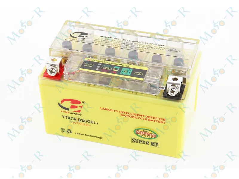 Фото 2 - Аккумулятор 12V7Ah YTX7A-BS GEL (L150*W87*H94mm), с ИНДИКАТОРОМ  B-cycle