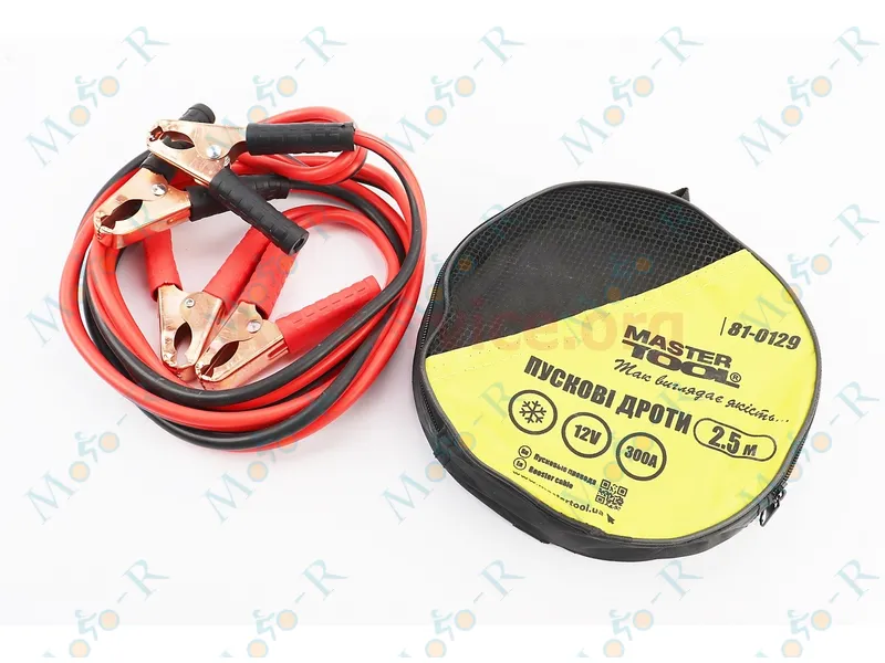 Фото 2 - Провода пусковые 300А/12V, 2.5м 	MASTERTOOL