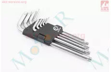 Набір Г-подібних ключів подовжених TORX (T10/T15/T20/T25/T27/T30/T40/T45/T50) CrV