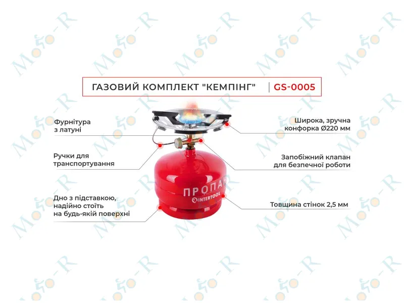 Фото 3 - Баллон газовый 5л + конфорка GS-0005