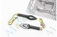 Поворот диодный LED СТРЕЛА с отверстием ЧЕРНЫЙ, 2шт (длинный)