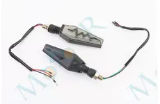Поворот діодний на гнучкій ніжці + габарит білий LED човник тип 1 