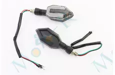 Поворот діодний на гнучкій ніжці + габарит білий LED СТРІЛА тип 3