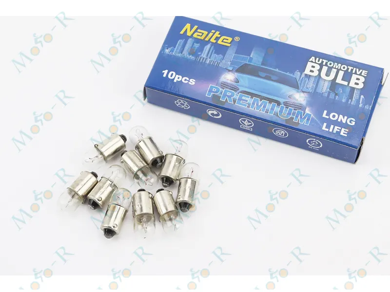 Фото 2 - Лампа повороту (біла з цоколем) 12V/3W T8.5 BA9S - 10шт