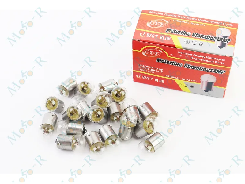 Фото 2 - Лампа поворота (белая с цоколем) 12V/10W G18 BA15S к-кт 20шт