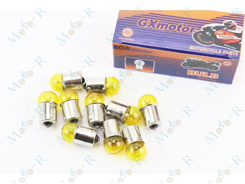 Фото 2 - Лампа поворота (желтая с цоколем) 12V/10W G18 к-кт 10шт