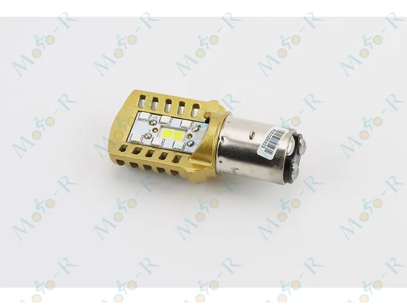 Фото 2 - Лампа фары диодная BA20D - LED-2 (желтая)