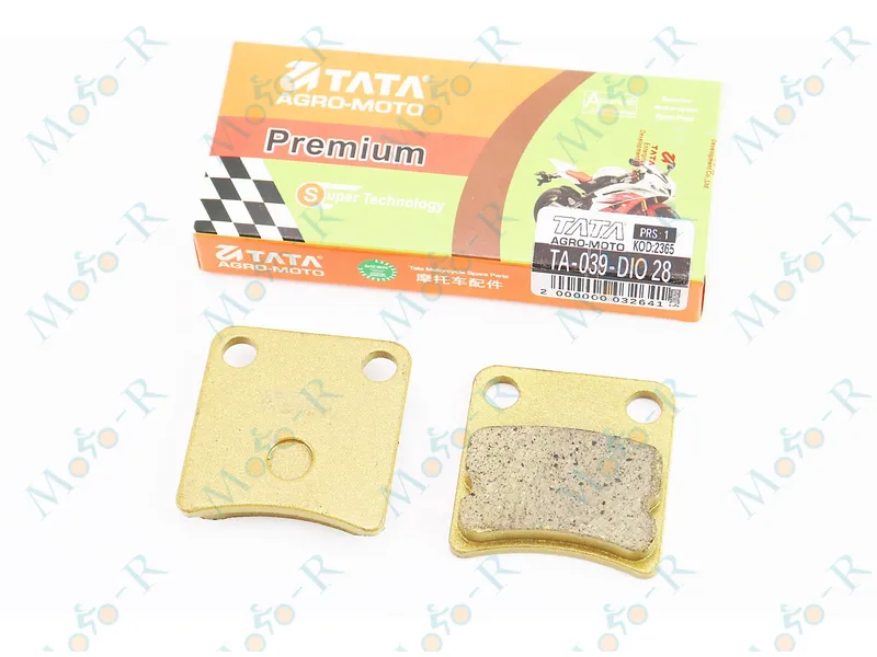 Фото 2 - Тормозные колодки (дисковые) Honda DI050/Tact 50; DAELIM GZ50; SYM- Orbit 50; KYMCO- MXU 400 к-кт 2шт желтые